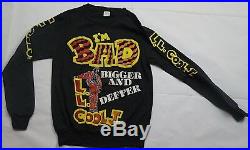 Rare Vintage LL COOL J Im Bad Bigger And Deffer Sweatshirt Hip Hop Tour Rap SZ S