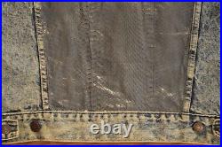 Rare Vintage Levi's Snakeskin Denim Jacket, Stonewashed, Gray Snake, Adult Large