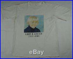 Rare Vintage NIRVANA Kurt Cobain 1994 Memorial The Sun Is Gone Kid Shirt 90s L