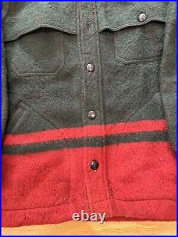 Rare Vintage Polo Ralph Lauren Red And Green Wool Jacket LARGE Button Up