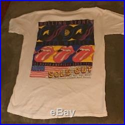 Rare Vintage Rolling Stones 1989 Steel Wheels Concert Tour Rock Tee Shirt