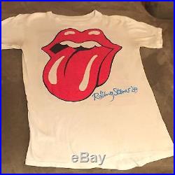 Rare Vintage Rolling Stones 1989 Steel Wheels Concert Tour Rock Tee Shirt