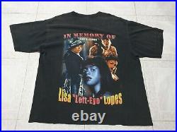 Rare Vintage style Lisa left eye lopes memorial rip T shirt TLC Rap Tee Hiphop