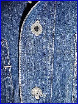 Rare Vtg 1930-1946 US ARMY Denim Pullover Work Shirt Jacket CCC Workwear WW2