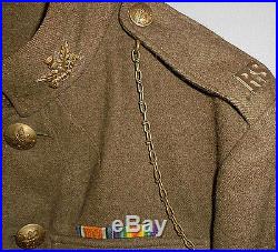 Rare- WWI -Royal Scots- Vintage Canadian Army Decorated Wool Machine Gun Uniform