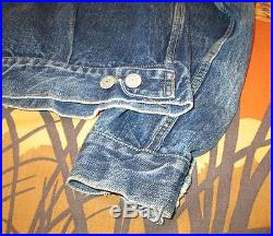 Rare vtg 50s BIG E LEVI'S SECOND EDITION DENIM JACKET pleated jean coat 2ND ED