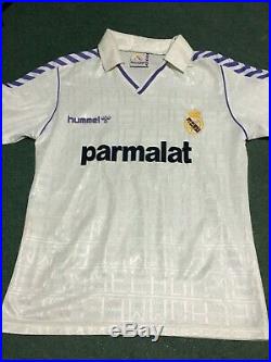 Real Madrid 1988-89 Authentic Hugo Sanchez Mexico Vintage Jersey