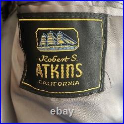 Robert S Atkins Overcoat Amalgamated Clothing Men's Vintage Gray Wool Union Made