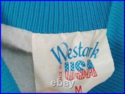Rollermagic Roller Rinks Satin 70s Blue Varsity Jacket Medium Vintage
