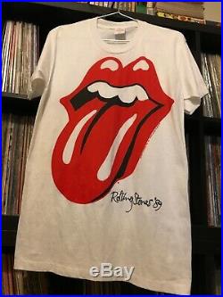 Rolling Stones Shirt Vintage L tshirt 1989 American Tour tee Band 80s DEADSTOCK