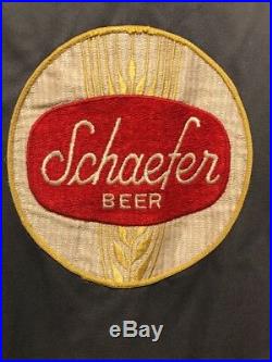 SCHAEFER BREWING Beer Milwaukee WI VINTAGE Mens LRG Delivery Work Jacket