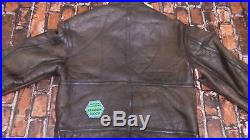 Shearling Vintage B3 Leather Flight Bomber Brown Jacket 46 Chest XL Authentic