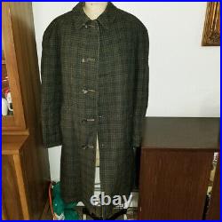 Scarce 1950's Burberrys Reversible Green Tweed/Irredescent Khaki Coat 40R