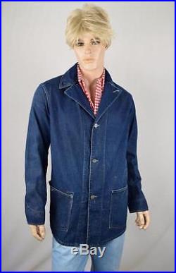 Scarce Vtg 1930’s 40’s Sweet Orr Denim Work Wear Jean Jacket Engineer Indigo 44