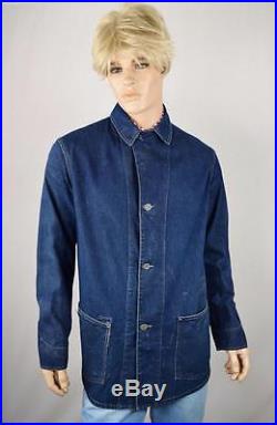 Scarce Vtg 1930's 40's Sweet Orr Denim Work Wear Jean Jacket Engineer Indigo 44