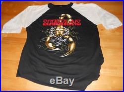 Scorpions vintage original concert t shirt 1988 Savage Amusement tour 3/4 sleeve