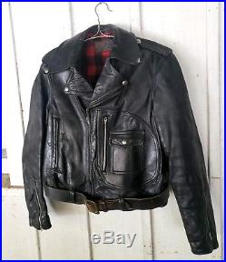 Sears Hercules 40s Horsehide D pocket Fleece Motorcycle Jacket Biker 50s Leather