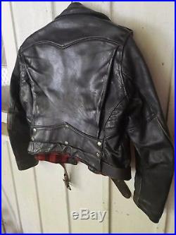 Sears Hercules 40s Horsehide D pocket Fleece Motorcycle Jacket Biker 50s Leather