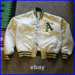 Seldom Seen Summer Cream Color Starter Diamond Collection A's Baseball Jacket XL