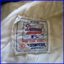 Seldom Seen Summer Cream Color Starter Diamond Collection A's Baseball Jacket XL