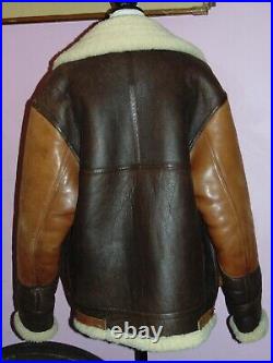 Sherling Leather Flight Bomber Jacket Willis and Geiger Abercrombie Fitch Ashley