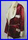 Smoking Jacket Mens Vintage Silk Half Robe Oriental Embroidered Pockets Red