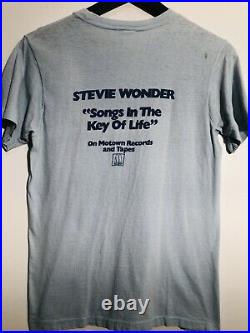 Stevie Wonder 1976 Songs In The Key Of Life Motown PROMO Vintage T-Shirt