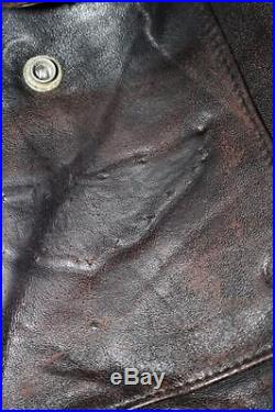 Stunning 40s HERCULES Horsehide D-POCKET Leather Motorcycle Jacket Medium