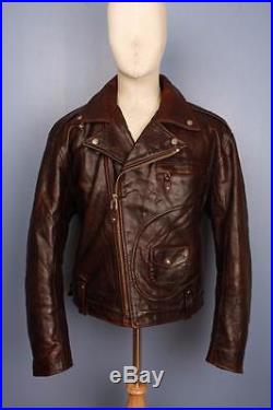 Stunning 40s Style Horsehide D-POCKET Leather Motorcycle Jacket L/XL BUCO AERO
