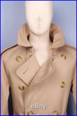 Stunning Mens BURBERRY Double Breasted Short TRENCH Coat Mac Size 36/38