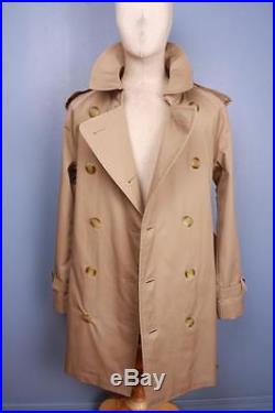 Stunning Mens BURBERRY Double Breasted Short TRENCH Coat Mac Size 36/38