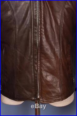 Stunning SCHOTT PERFECTO Leather Motorcycle Cafe Racer Jacket 36 Fleece Liner