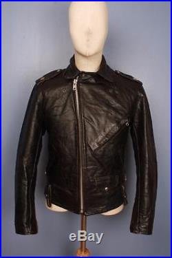 Stunning Vtg 50s BECK Horsehide Leather’One Star’ Motorcycle Jacket Small 36