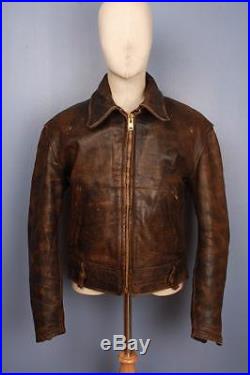 Stunning Vtg 50s CAL-LEATHER California CHP HORSEHIDE Police Motorcycle Jacket