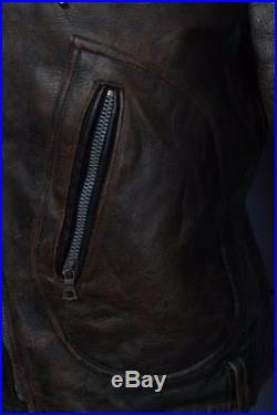 Stunning Vtg Horsehide D-POCKET Leather Motorcycle Jacket Medium/Large BUCO Aero