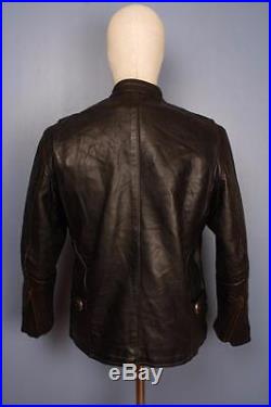 Stunning Vtg VANSON Leather Motorcycle Cafe Racer Jacket Fleece Liner Small
