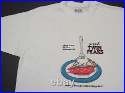 Super Rare Twin Peaks T-shirt Vintage Where Pies Go Die Diner David Lynch XL