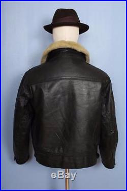 Superb Vtg 50s British HORSEHIDE Leather Motorcycle Sports Flight Jacket Medium