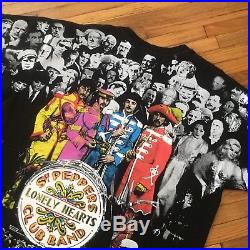 THE BEATLES Vintage Sgt Peppers All Over Print T Shirt Sz XL 1990s 90s Band