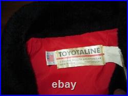 TOYOTALINE Vtg 70s 80s Toyota Red Sherpa Collar racing TRD ski Jacket M/L USA