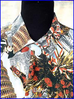 TRUE VINTAGE 1980 camicia mc MOSCHINO taglia XL viscosa TEMA ITALIA (SSH. 1)