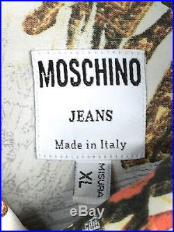 TRUE VINTAGE 1980 camicia mc MOSCHINO taglia XL viscosa TEMA ITALIA (SSH. 1)
