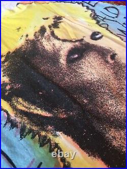 TRUE VTG 80s Mosquitohead David Bowie All Over Print Shirt Fifth Column Iggy Pop