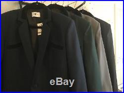 Teddy Boy Drape Jacket Half black Velvet collar 1950s Rock and Roll SMART BLACK