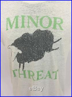 True Vintage 80s Minor Threat T-shirt T Shirt Punk SXE Out Of Step Sheep Rare