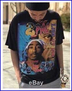 True Vintage 90s Tupac Shakur 2Pac Thug Life In Memory Rap Tee Shirt Hip Hop