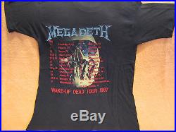 True Vintage Original MEGADETH Concert Shirt 1987 Tour Shirt Band Metal Shirt