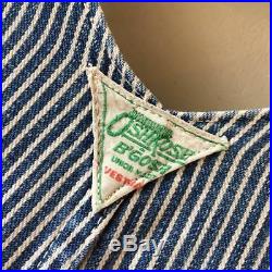 True Vintage USA Osh Kosh B Gosh H Chore Hickory Stripe Dungarees Workwear L