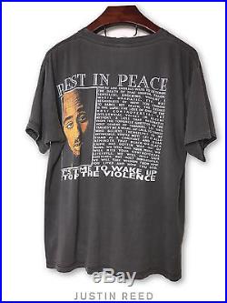 Tupac 2pac Vintage Hilfiger Washed Black Hip-Hop T-Shirt