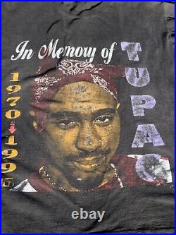 Tupac Single Stitch Vintage Rap Tee In Memory Of T Shirt 2Pac Size XL